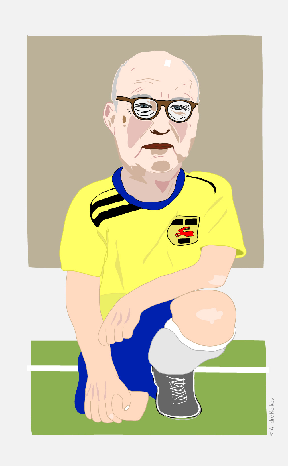 Henk Deinum in Cambuur shirt
