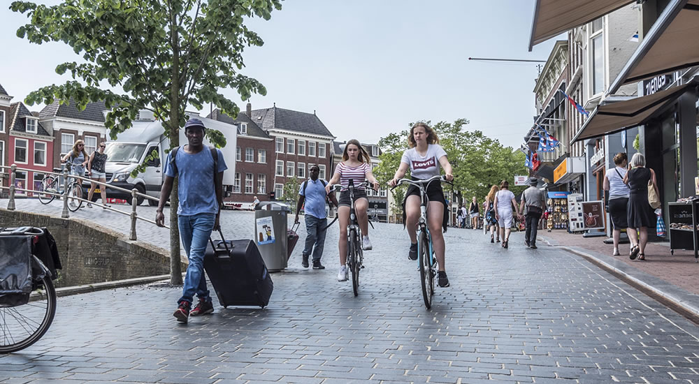 Fietsers op de Nieuwestad
